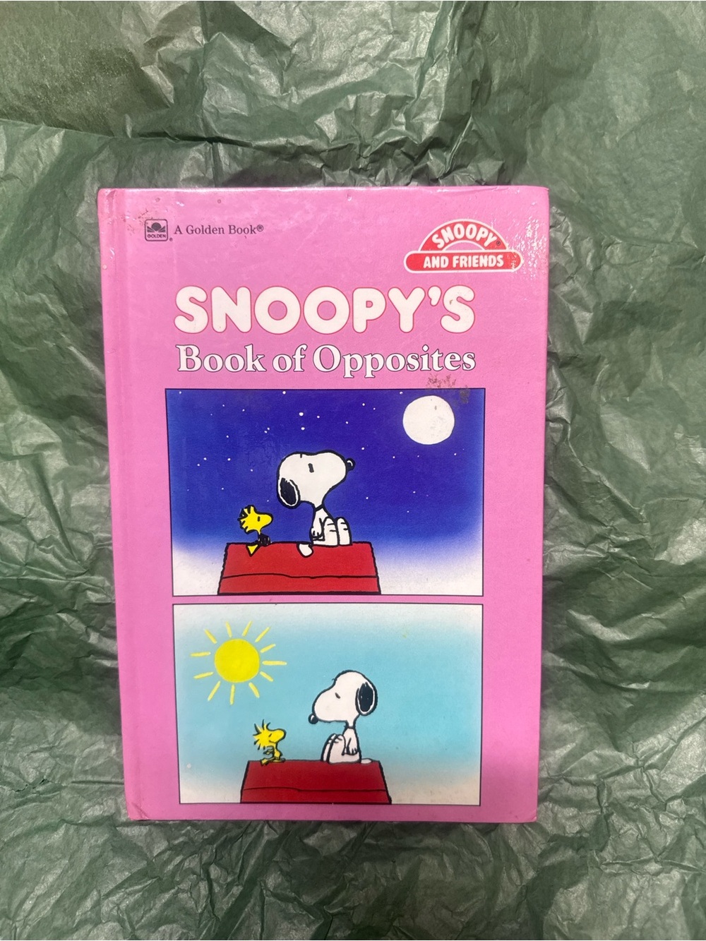 Snoopy’s Book of Opposites Vintage Hardcover Peanuts Kids Book 1987